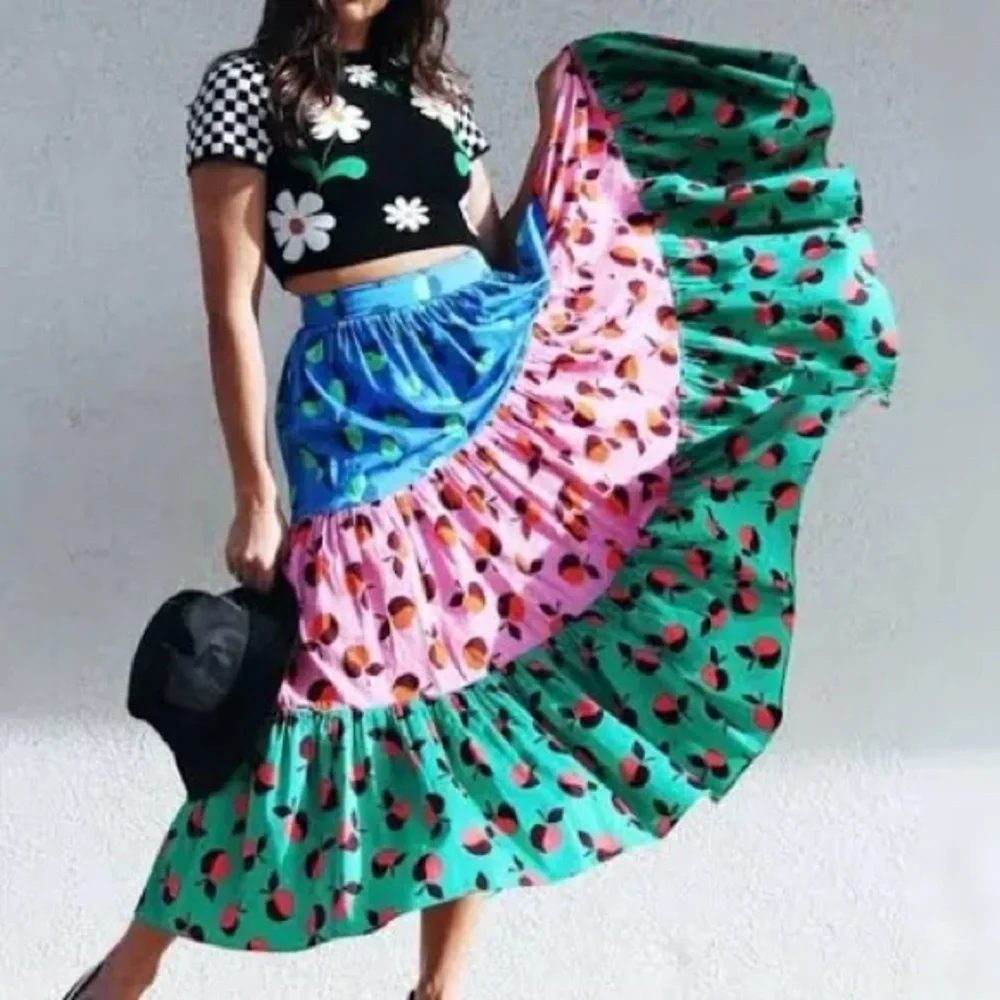 NWOT kate spade Multi-Panel Maxi Skirt. - Picture 3 of 8
